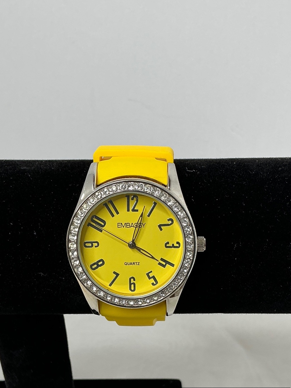 Bass Yellow Dial Crystal-Trim Women's Watch